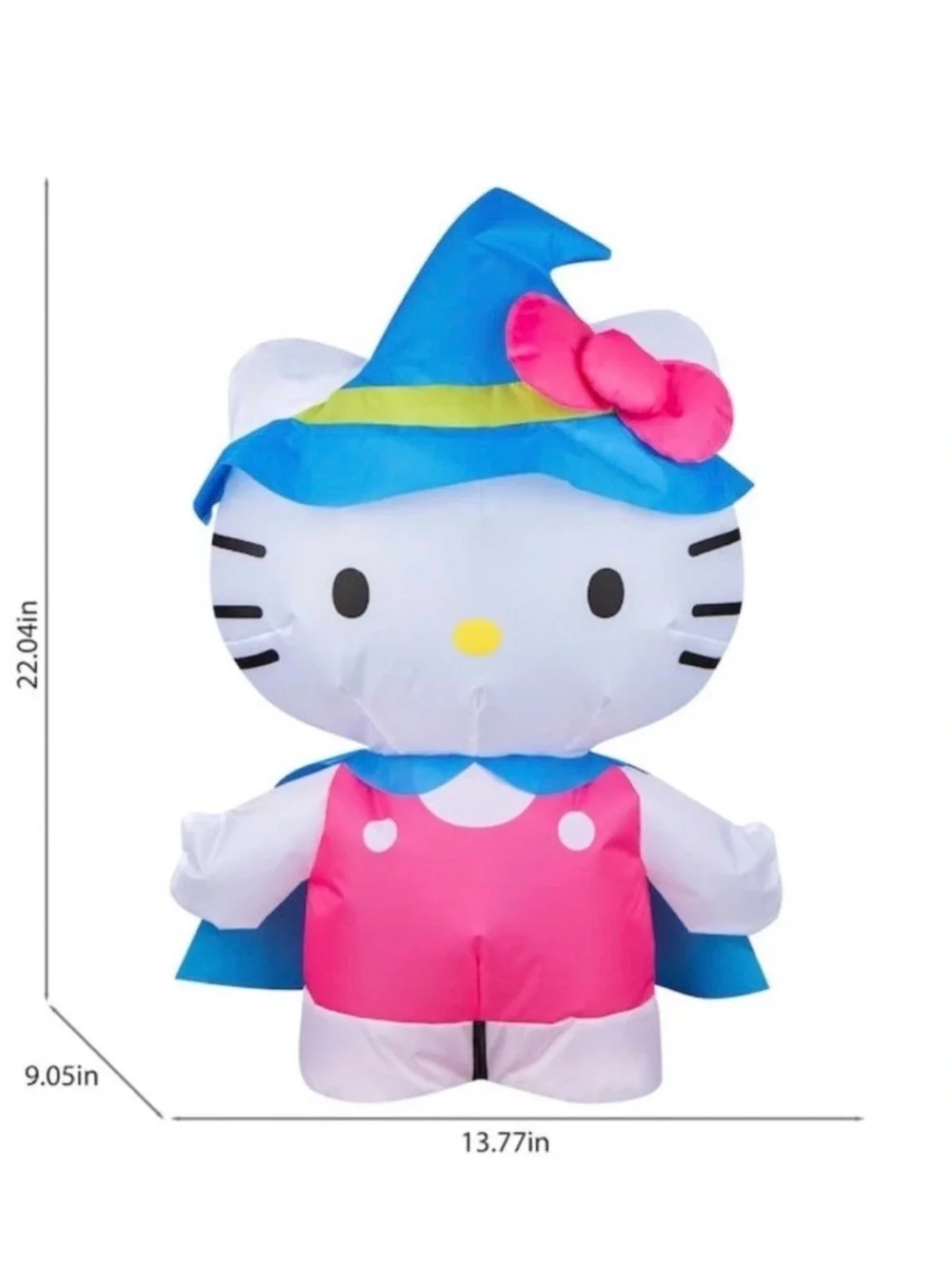 Sanrio Hello Kitty Inflatable Pink Witch Costume Indoor Halloween Decor 2ft NIB